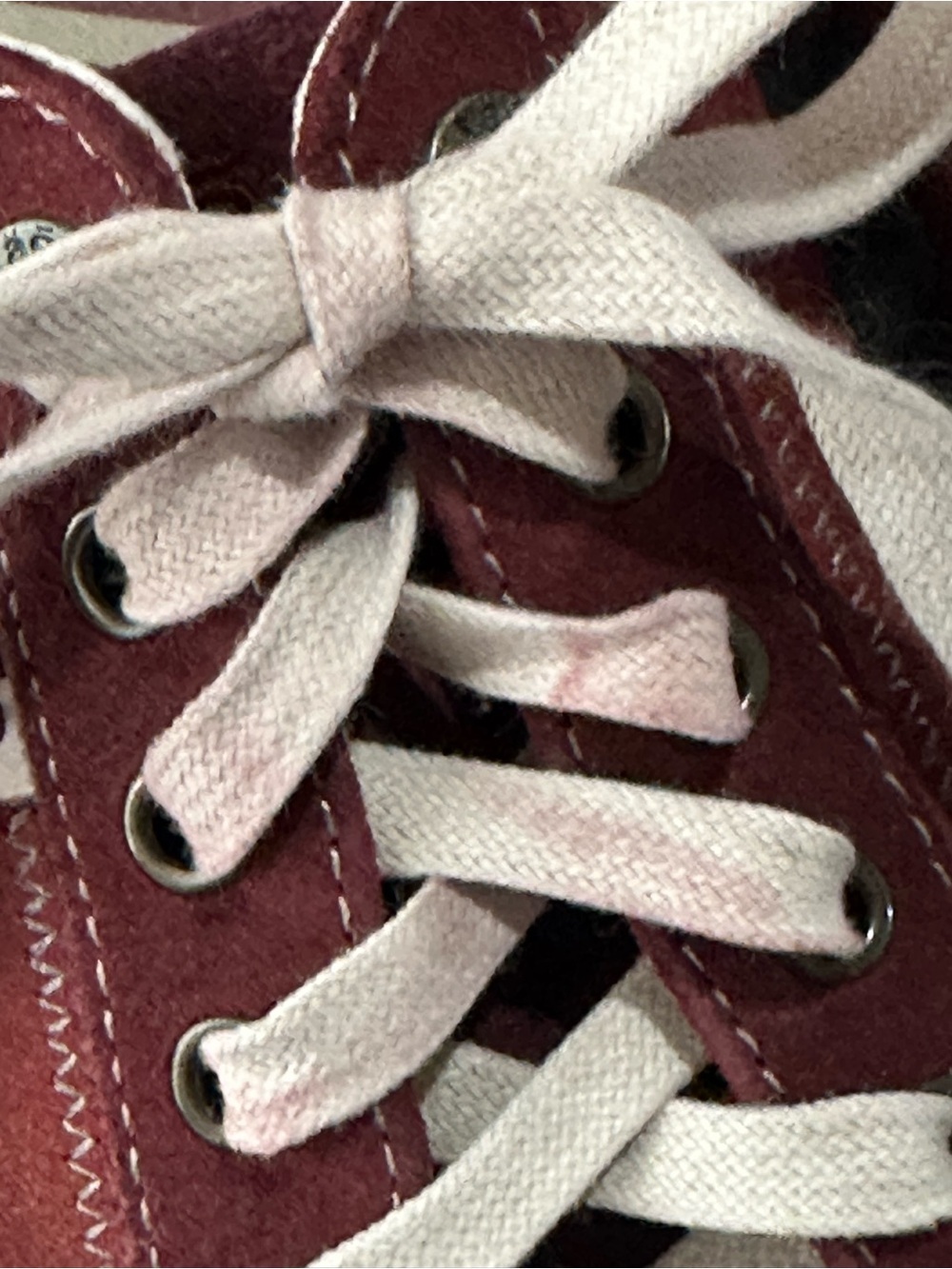 Taos Retro Star Suede Sneakers Womens Sz 8.5 Burgundy Rust Lace Up Comfort - Picture 5 of 12